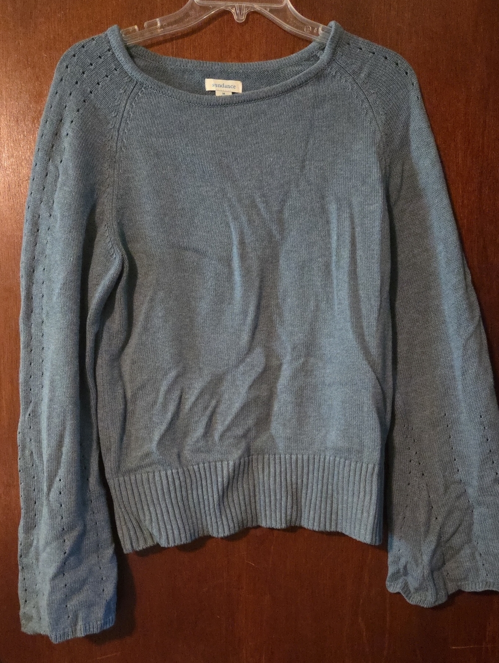 Sundance Light Blue Crewneck Knit Sweater